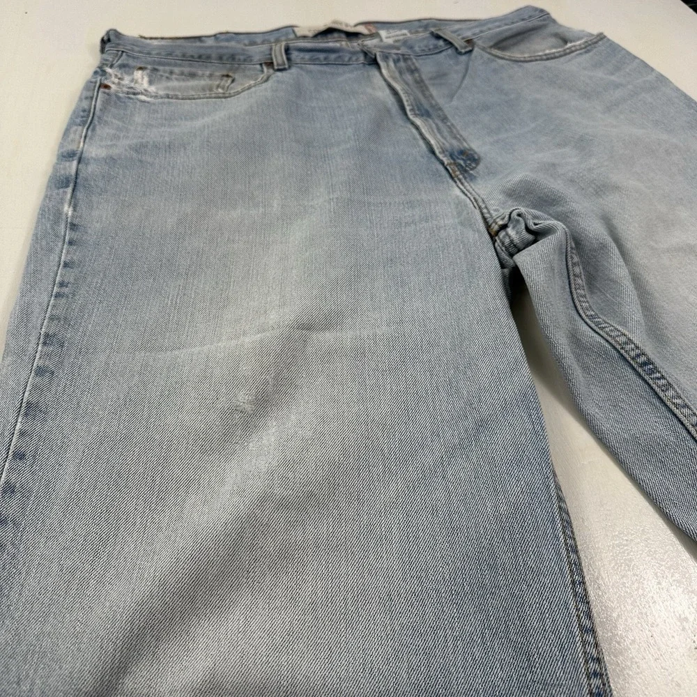 VTG‎ Levi's 560 Comfort Fit 38x34 Tapered Loose Jeans Light Wash Distressed Y2K
